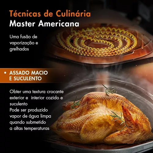 Gaabor Fritadeira Elétrica Air Fryer 4L 1450W Analógica Visor Transparente  Tecnologia Cyclone 360 127v : : Cozinha