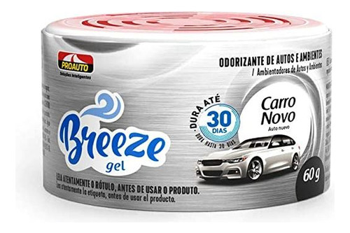 Odorizante Gel Carro Novo 60grs Breeze - Proauto