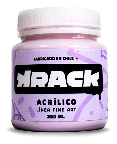 Pote De Pintura Acrilica Krack 250ml Colores