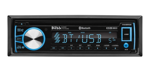 Stereo Boss Single Din 750brgb - Bt/cd/usb/mp3/fm/am Nuevos