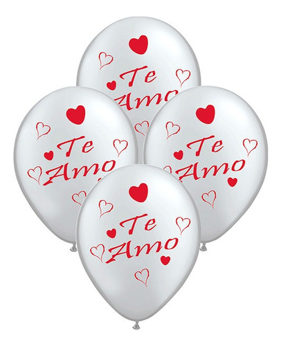 Globos Impresos De 12  Motivo Te Amo X 50