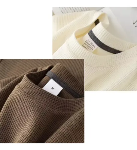 Camisa Masculina Kit 2 Texturizada Quadradinhos Oversized