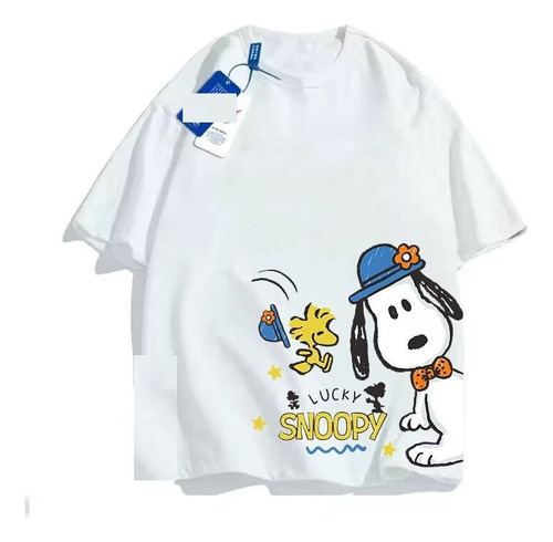 Camiseta De Manga Corta Con Estampado Digital Snoopy Dog Cut