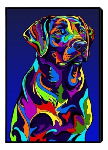 Hh F Pintura De Diamantes 5d Diy 60x40cm - Perro Labrador