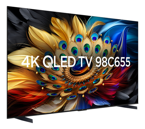 Smart TV QLED 98" Android TV Ultra HD 4K TCL C655 Comando de Voz HDR10+ 120Hz Bluetooth