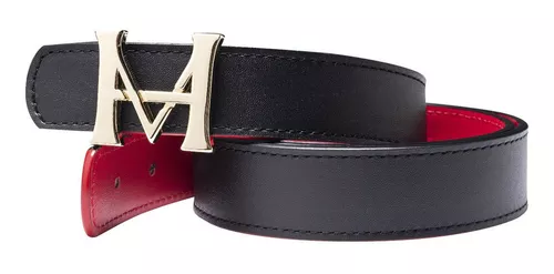 Belt Casual monograma Doble Faz Negro Caramelo