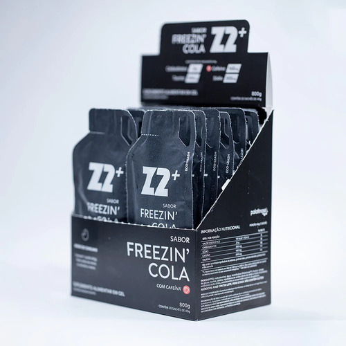 Gel Z2+ 40g Caixa 20 Sachês Sabor Freezin Cola 160mg Cafeína
