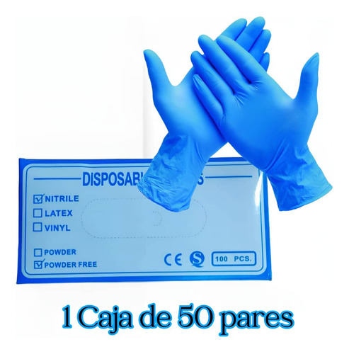 Guante De Nitrilo Azul