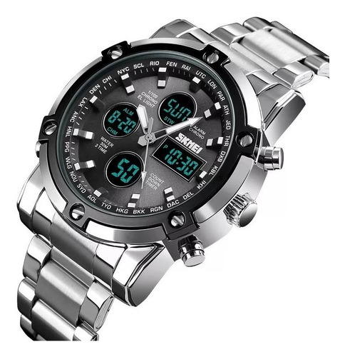 Imagen 2 de 6 de Reloj Hombre Skmei 1389 Crono - Alarma Fecha - Dist. Oficial