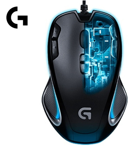 Mouse Gamer Óptico G300 Usb Original Logitech G Color Negro
