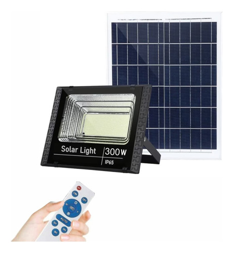 Lampara Solar Reflector Exteriores De 300w Control Remoto 