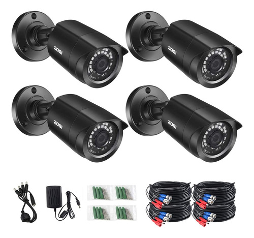 Zosi Paquete 4 1080p 2.0mp Exterior Interior 0.142 In 24pcs