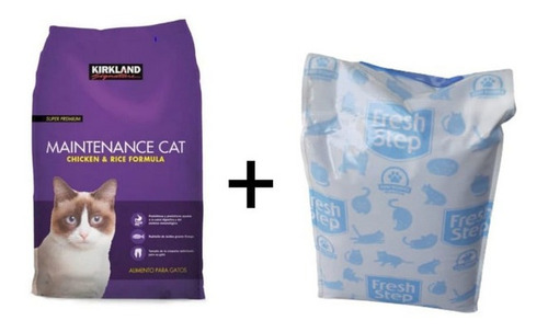 Alimento Para Gato Pollo Y Arroz Kirkland 11.3kg+arena4.98kg