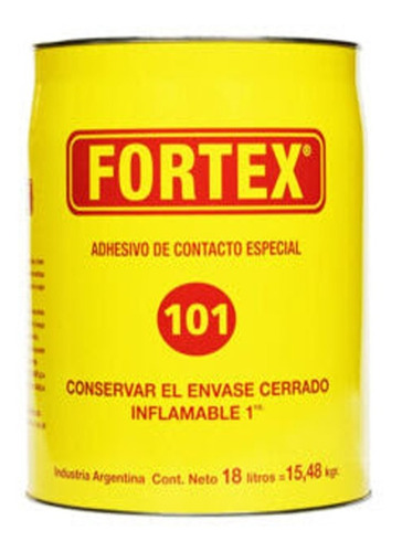 Cemento Adhesivo De Contacto Fortex 18 Litros Pegamento 101