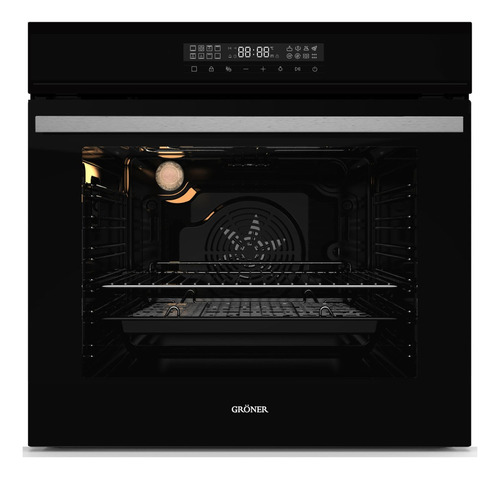 Horno Eléctrico Empotrable Gröner Deluxe Air Fry 76l Color Negro