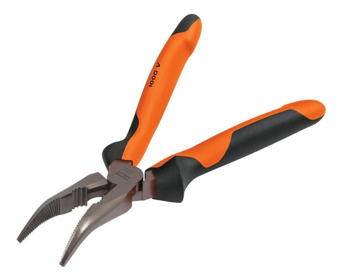 Imagen 2 de 10 de Pinza Punta Curva A 45° Libra Obstrucciones Con Comfort Grip