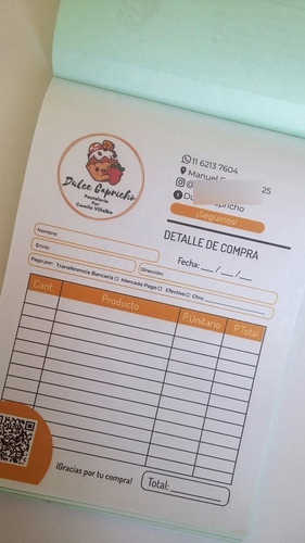 Talonario Recibos Factura Presupuestos Con Duplicado