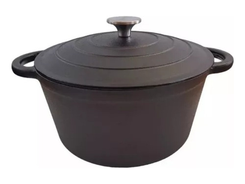 Olla Hierro Fundido Tapa 28cm Fundicion Horno Cacerola 6 L