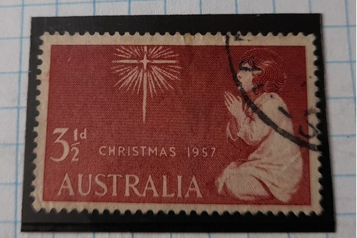 Sello Postal Australia - Navidad 1957