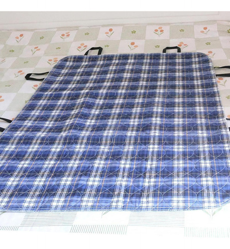 Colchoneta De Posicionamiento Con Asas Plaid Azul 80x90cm
