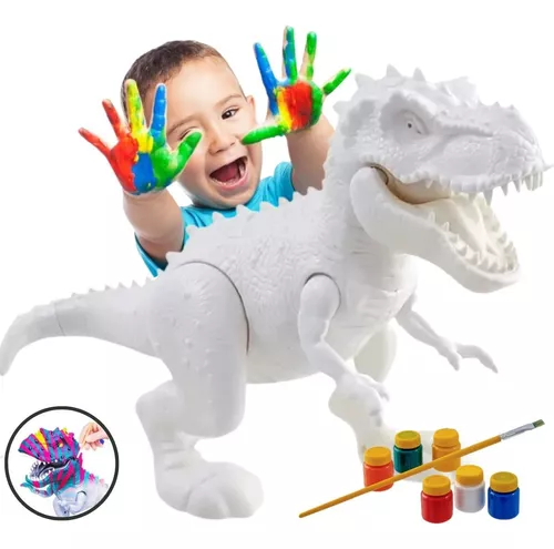 Dinossauro de Brinquedo Rex Attack para Pintura Adijomar