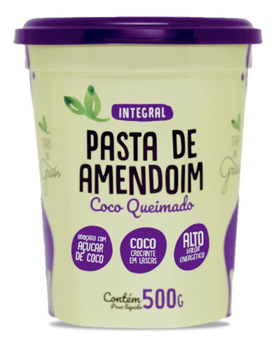 Kit 4 X Pasta De Amendoim Integral Com Coco Queimado 500 G