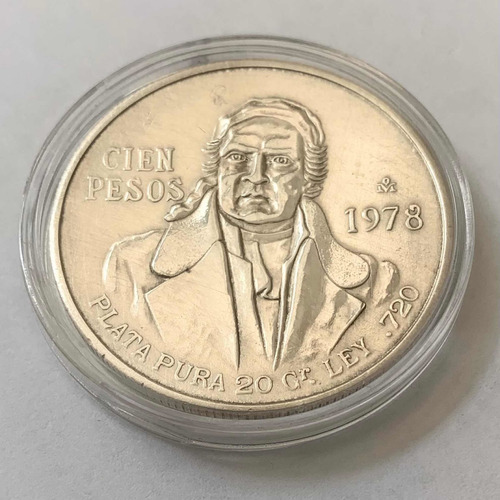 Moneda De 100 Pesos Plata Ley .720 Año 1978 (Usado)
