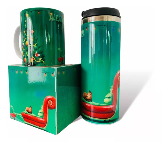 Termo Y Taza Grinch Navidad