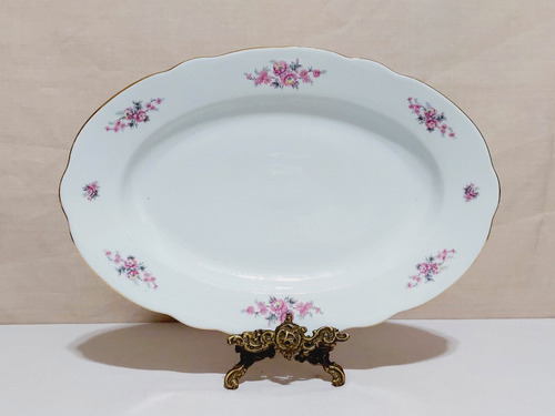 Fuente Oval De Porcelana Verbano Inter De 35,5 X 24 Cm