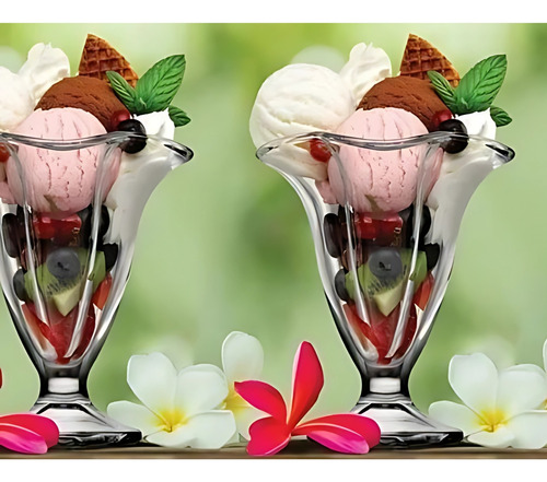 Copa Para Postre De Vidrio Set X4 Pasabahce Transparente