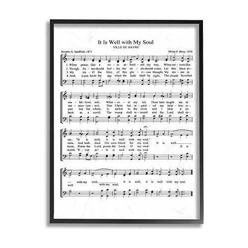 Cuadro Vintage Partitura De  It Is Well With My Soul , ...