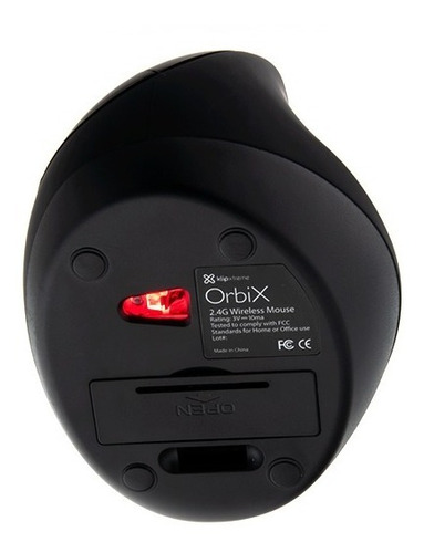 Imagen 3 de 4 de Mouse Ergonómico Klip Xtreme Kmw-500bk Inalámbrico