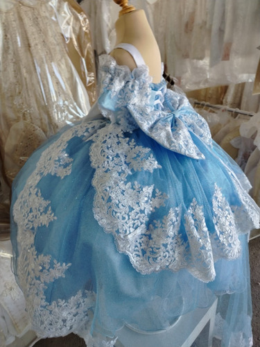 Niña Vestido Princesa Presentación, Corona