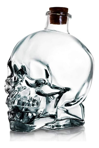 Botella Decantadora De Cristal Con Forma De Calavera Con Tap