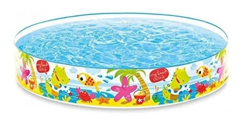 Pileta Rigida Intex Infantil Redonda De Patitos 122 X 25 Cm