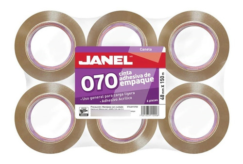 Cinta Canela Janel 070 48mm X 150m Adhesivo Acrílico 1 Cinta