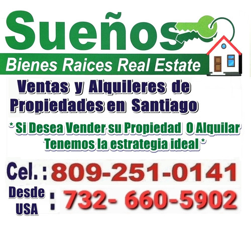  Sueños Bienes Raíces Real Estate,  Venta Y Alquiler  De Propiedades En Gurabo, Santiago, Rep. Dom.    Se Vende Esta Casa 