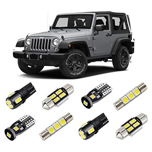 Kit De Luces Led Interiores Blancas Jeep Wrangler Jk De...