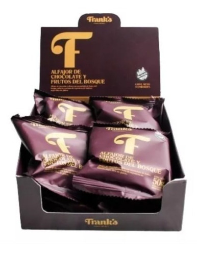 Alfajor Frank's chocolate & frutos del bosque sin tacc pack x8un  50g