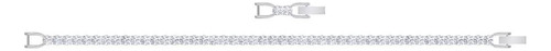 A Pulsera Tennis Deluxe Blanca Con Baño De Rodio