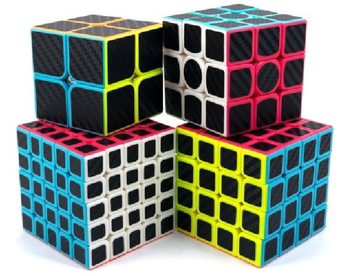 Imagen 4 de 5 de Set De Cubos Mágicos Moyu Fibra De Carbono