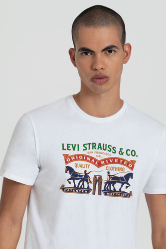 Levi's Levis Playera 2 Horse Graphic Tee 561950512 White