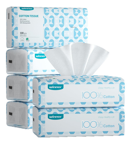 Toallas Desechables Suaves Para Cara 100% Algodón 600 Unidad