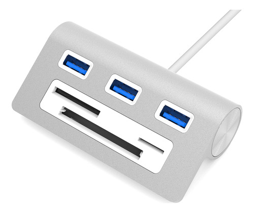 Sabrent Premium Hub Usb 3.0 De Aluminio De 3 Puertos Con Lec