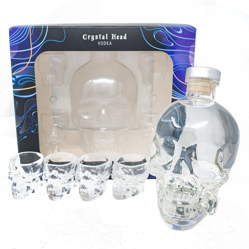 Vodka Crystal Head 700ml + 04 Copos