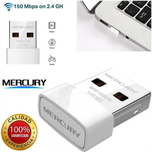 Adaptador Usb Inalámbrico N Nano De 150 Mbps Wifi W9