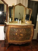 Comprar Cómoda Antigua Luis Xv Con Escritorio Madera