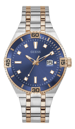 Reloj Hombre Guess Gw0330g3 Cuarzo Pulso Plateado En Acero