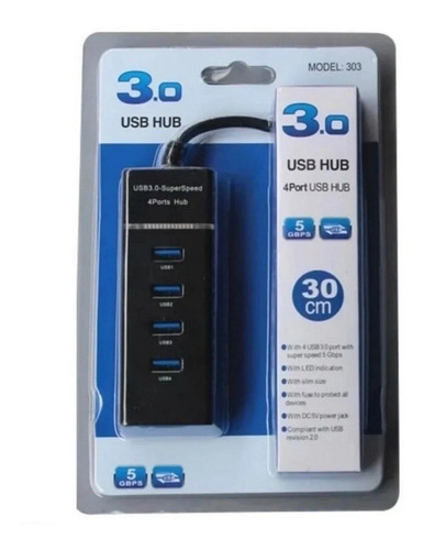 Hub De Puertos Usb 3.0 (4 Puertos 5 Gbps)