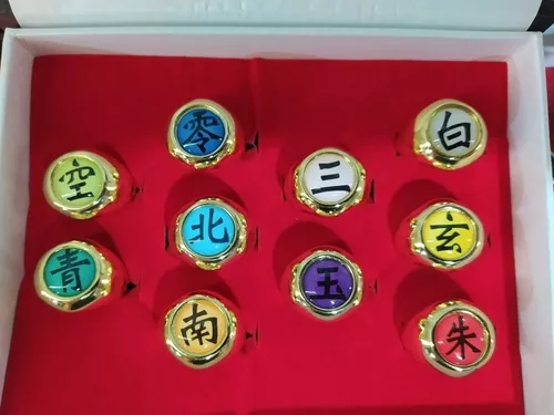 Set De Anillos Akatsuki Naruto Shippuden - Tu Zona Otaku